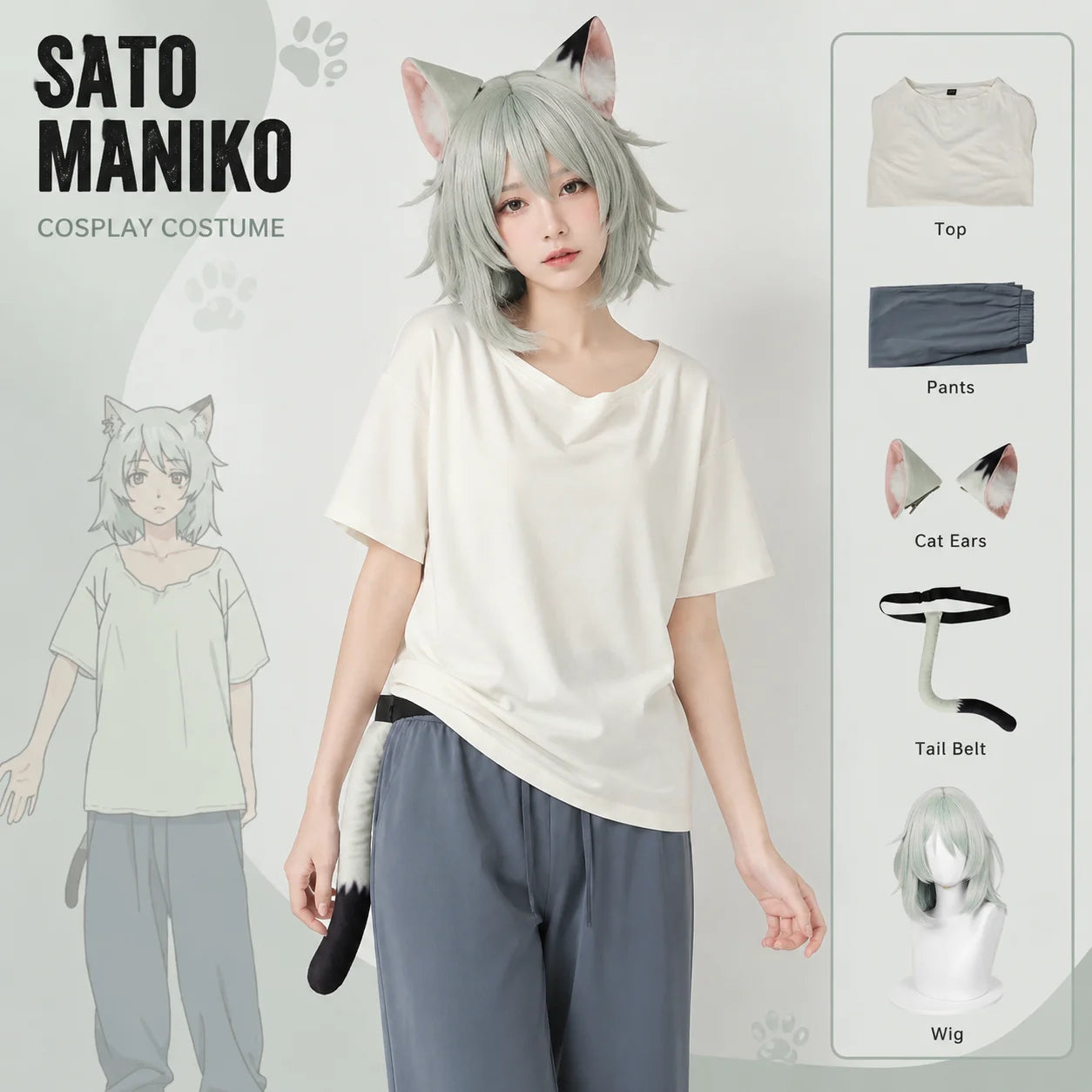 Chainsmoker Cat Yanineko Cosplay Costume