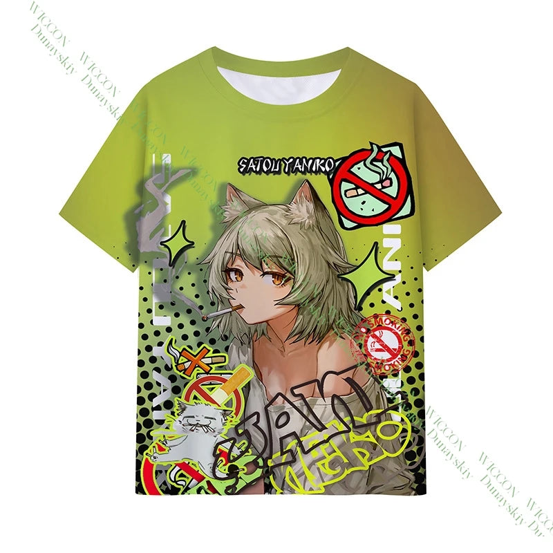 Chainsmoker Cat Yaniko Satou Smoky Dreams T-Shirt