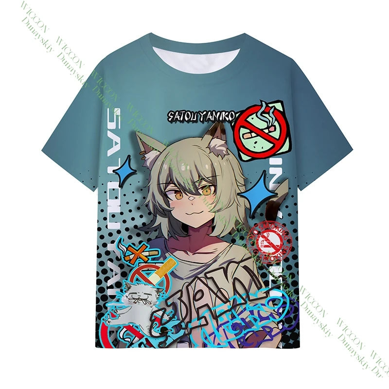 Chainsmoker Cat Yaniko Satou Icon T-Shirt