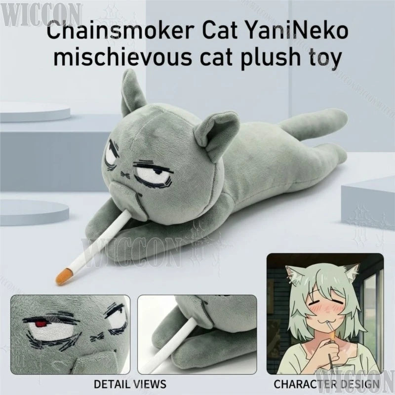Chainsmoker Cat Yani Neko 40cm Cat Plush