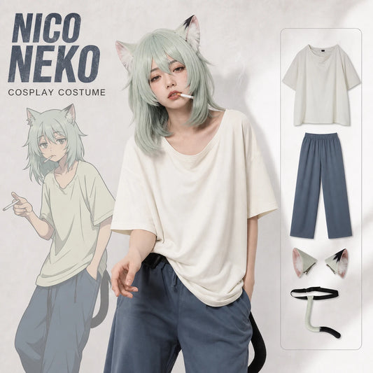 Chainsmoker Cat Yanineko Cosplay Costume