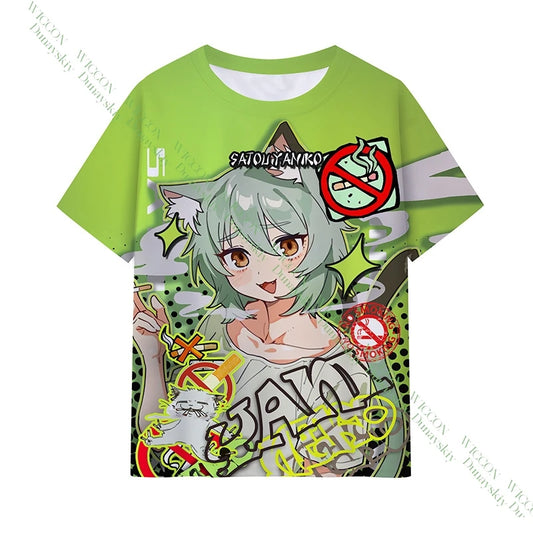 Chainsmoker Cat Yaniko Satou Wild Spirit T-Shirt