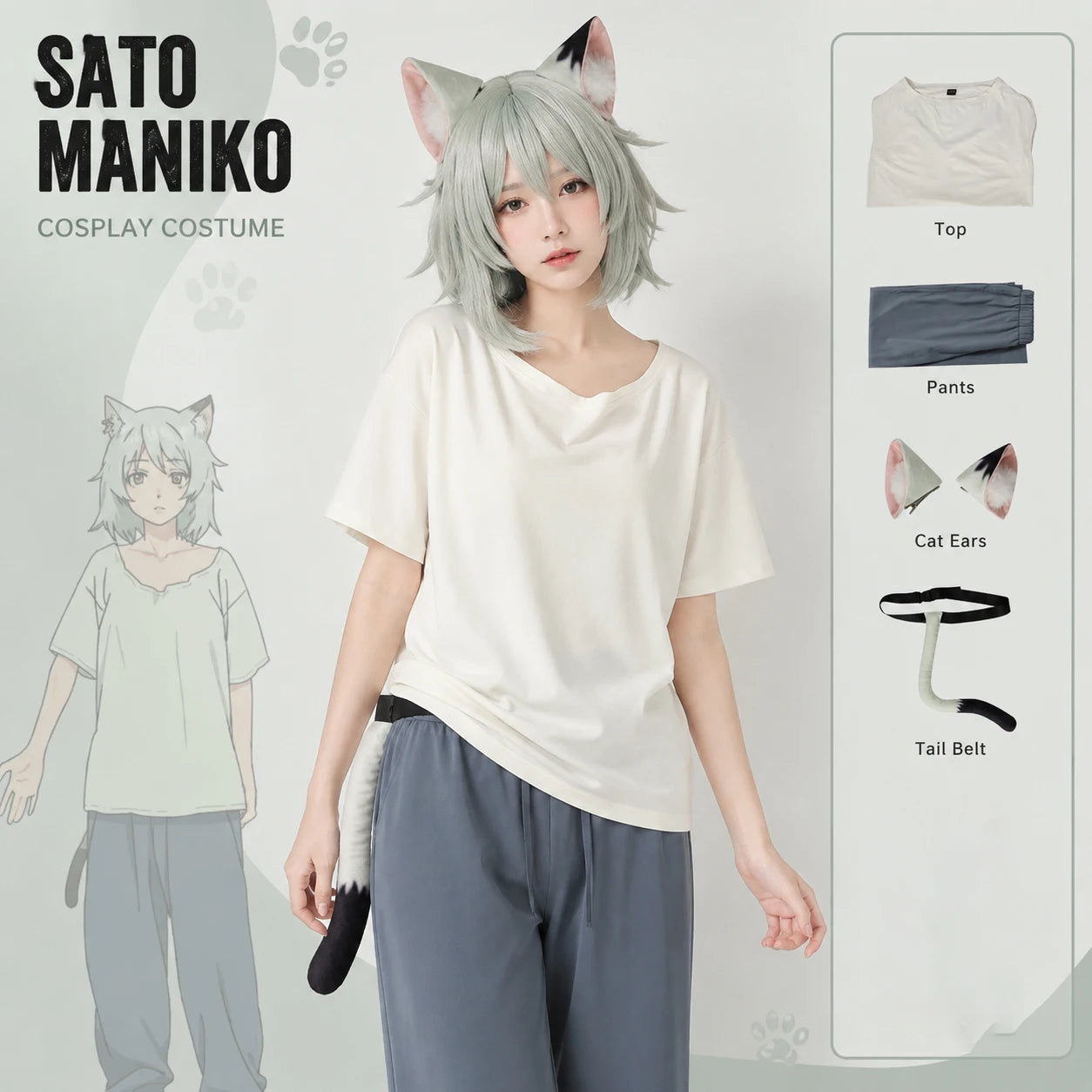 Chainsmoker Cat Yanineko Cosplay Costume