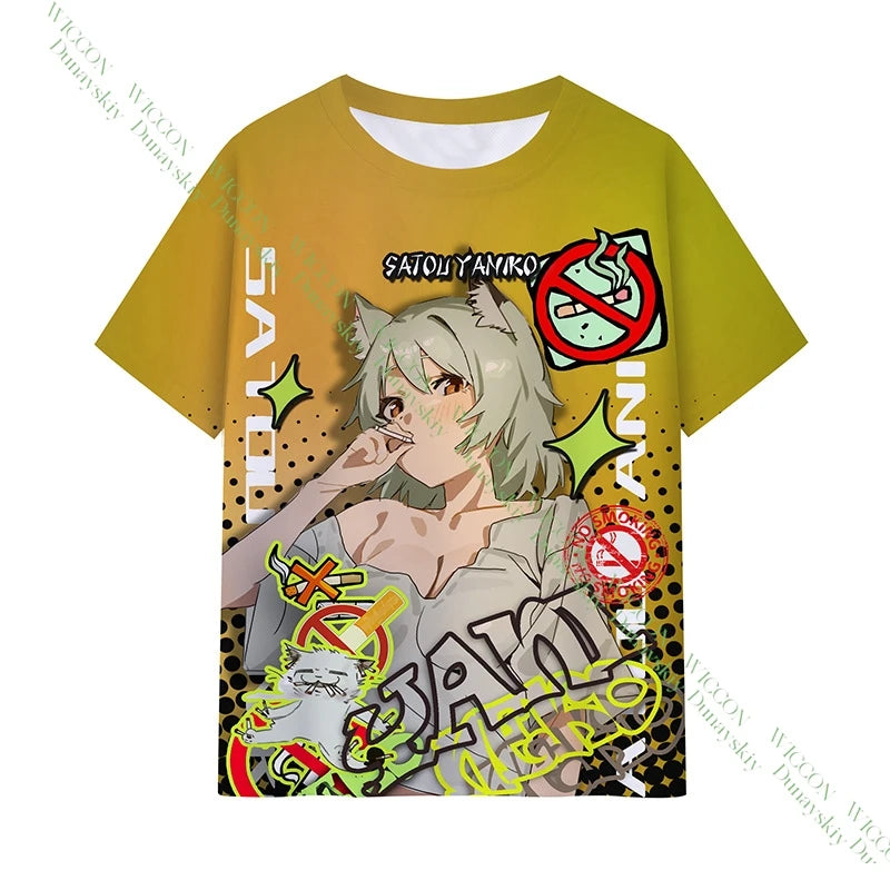 Chainsmoker Cat Yaniko Satou Rebel Soul T-Shirt